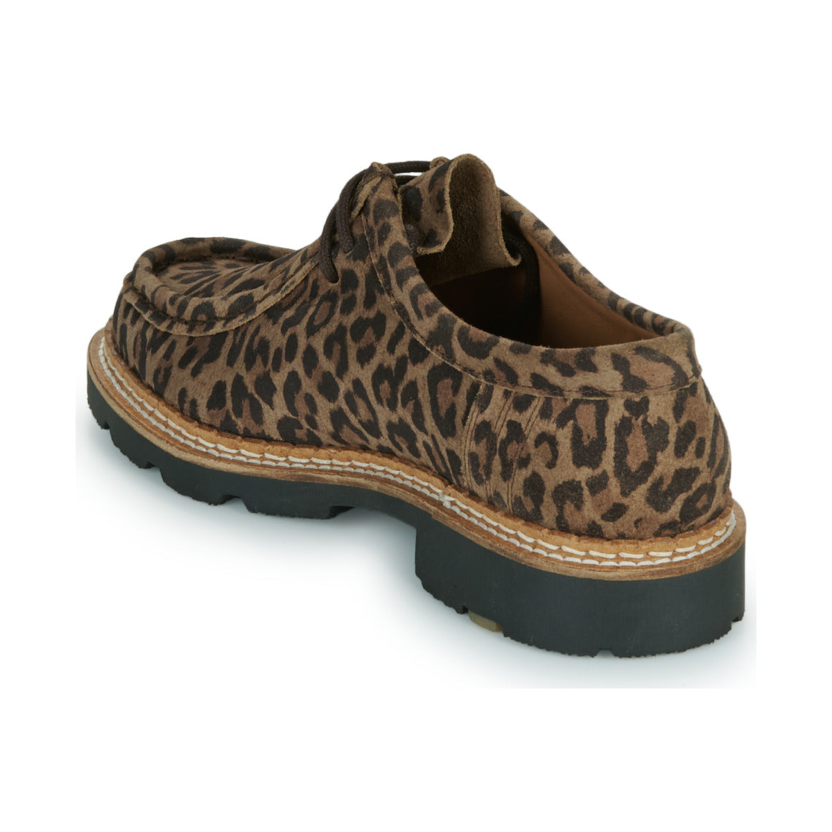 DERBIES MACHA CROUTE VELOURS LEOPARD CHRISTIAN PELLET
