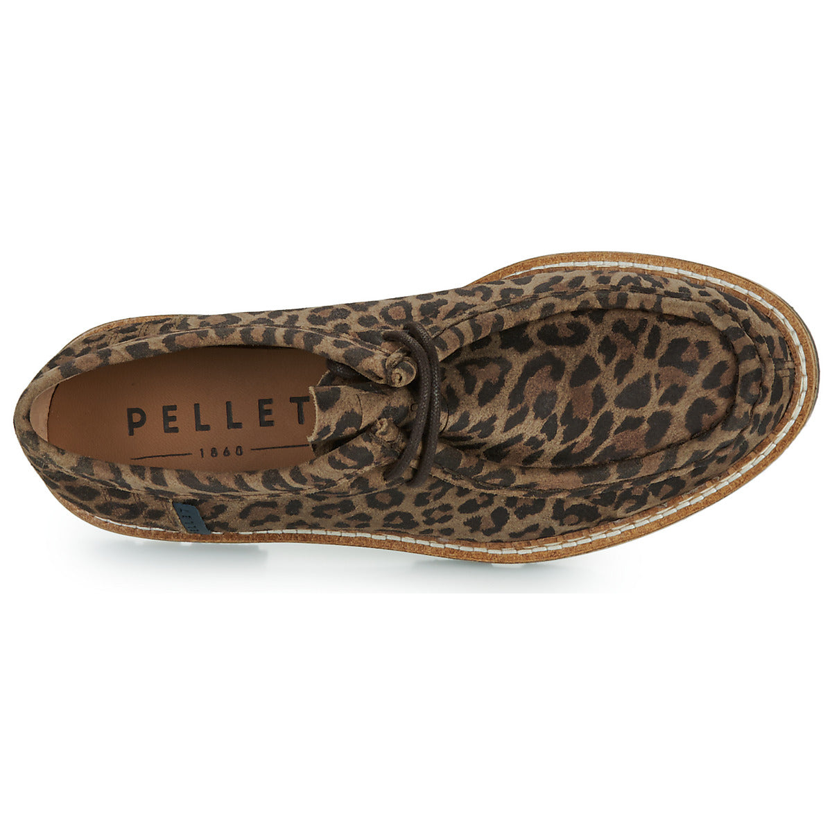 DERBIES MACHA CROUTE VELOURS LEOPARD CHRISTIAN PELLET