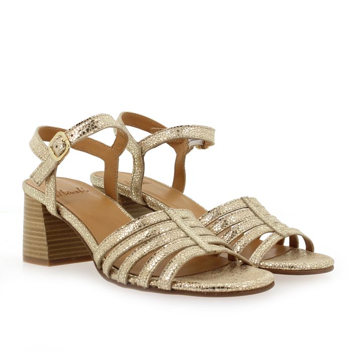Sandales Angels Cuir Craquelé doré Aliwell