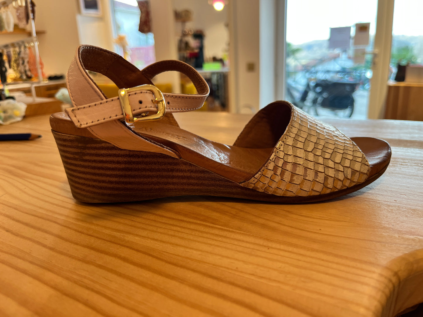 COCO ABRICOT SANDALES MAINSAT CHAMPAGNE