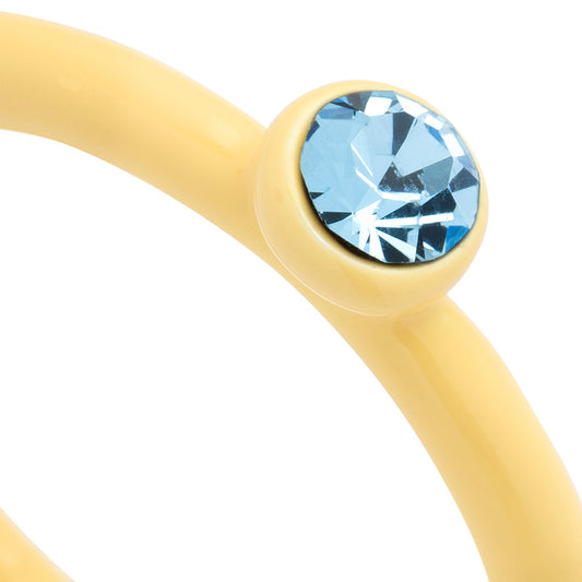BAGUE 'COLOR CRYSTAL' SOFT YELLOW | LULU COPENHAGEN