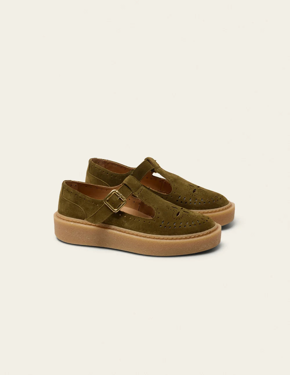 Derbies Baia Suède Kaki Odaje