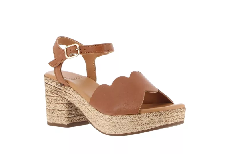 Sandales Noam cuir pully caramel ALIWELL