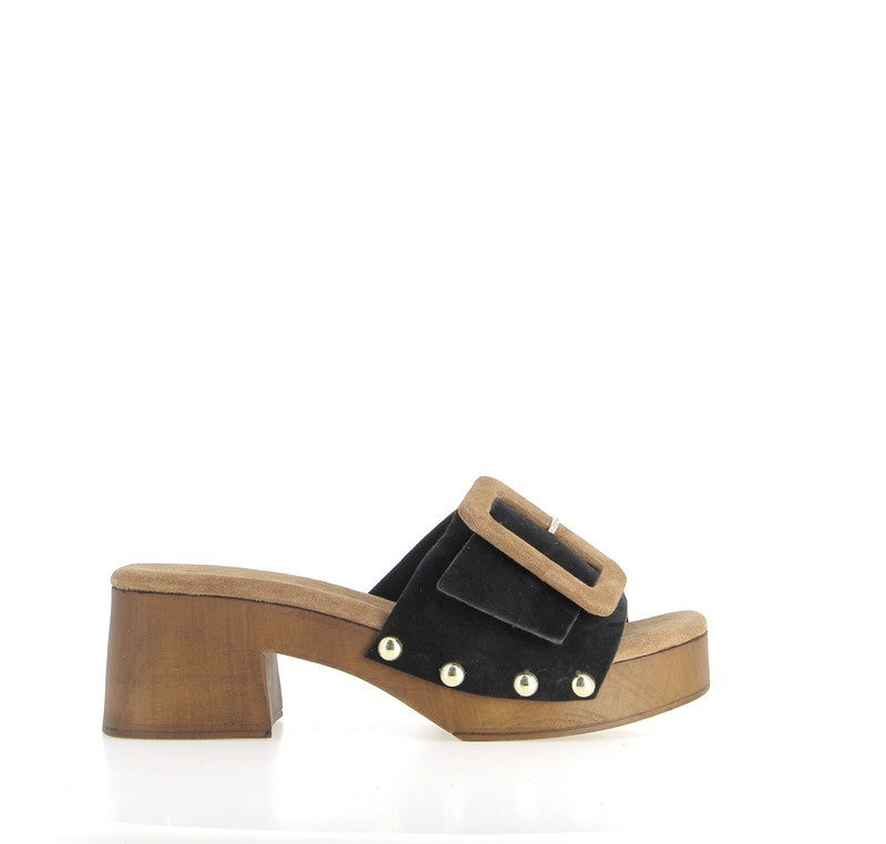 COCO ABRICOT MULES CARAMANY NOIR