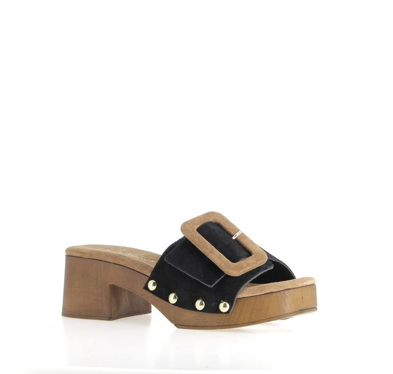 COCO ABRICOT MULES CARAMANY NOIR