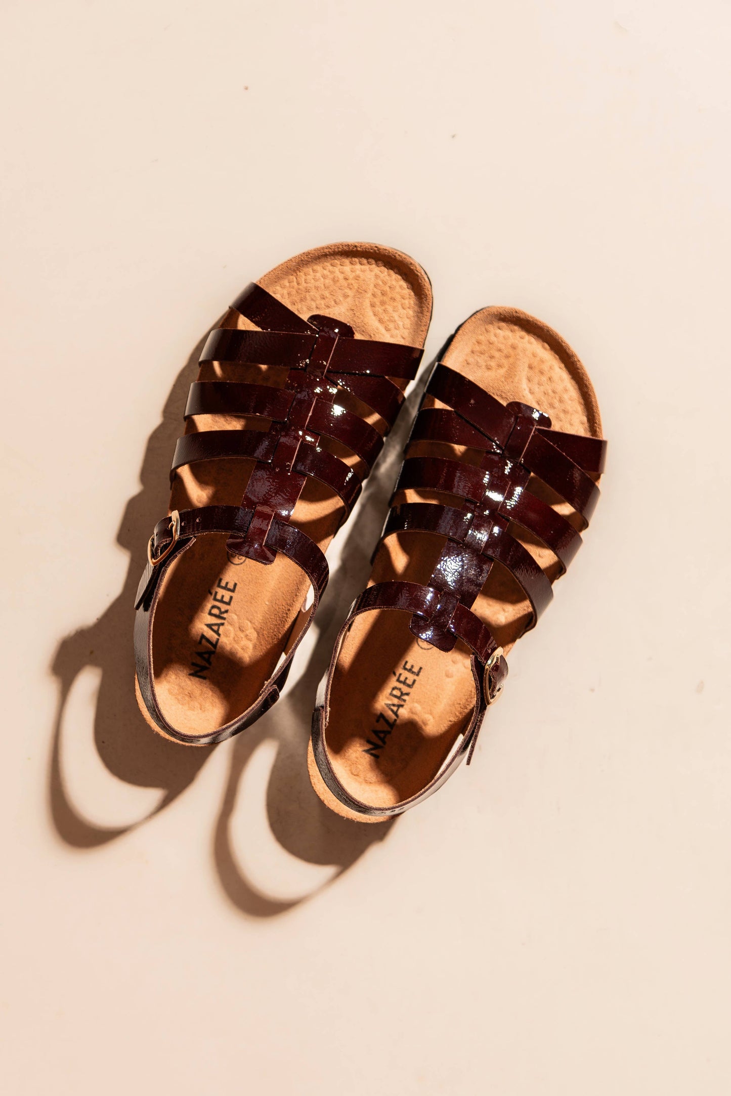 Sandales BIANCA Vernis Chocolat Nazaré