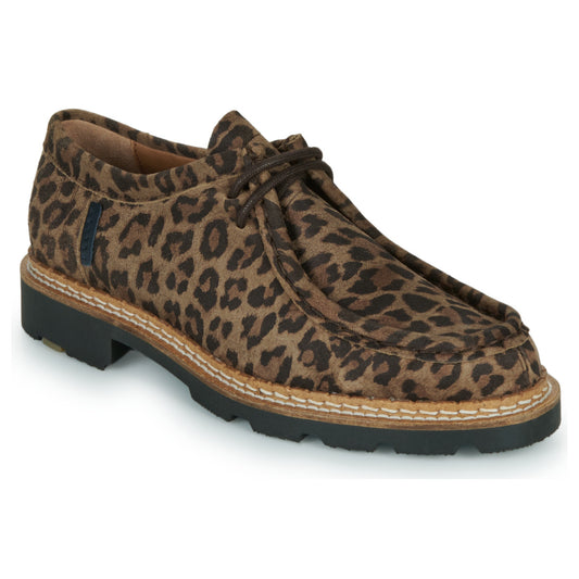 DERBIES MACHA CROUTE VELOURS LEOPARD CHRISTIAN PELLET
