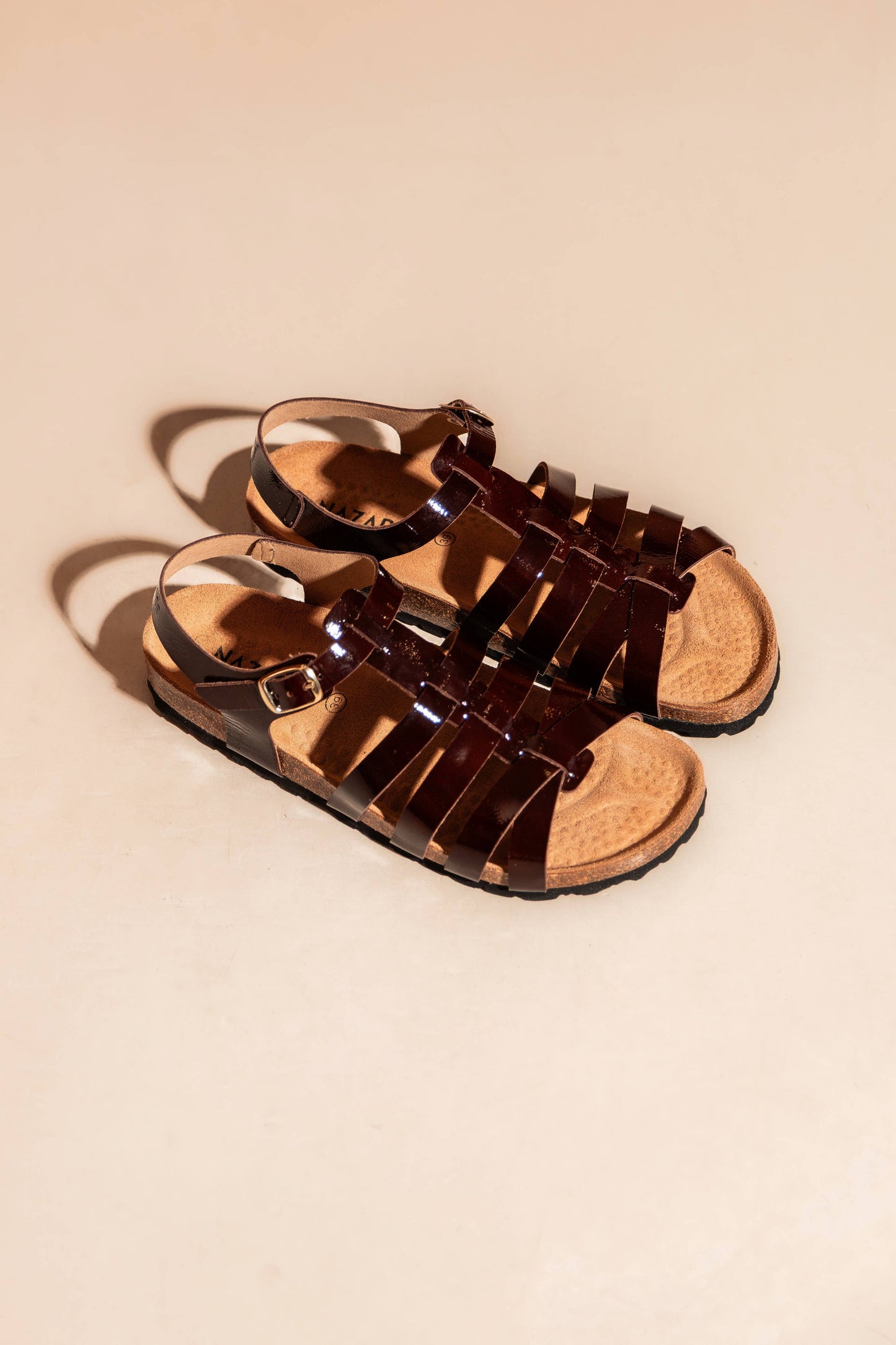 Sandales BIANCA Vernis Chocolat Nazaré