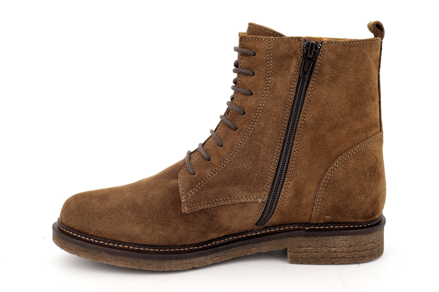 Bottines Aliwell Zag Velours Camel