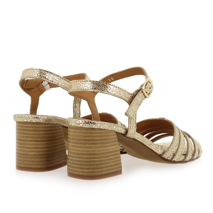 Sandales Angels Cuir Craquelé doré Aliwell