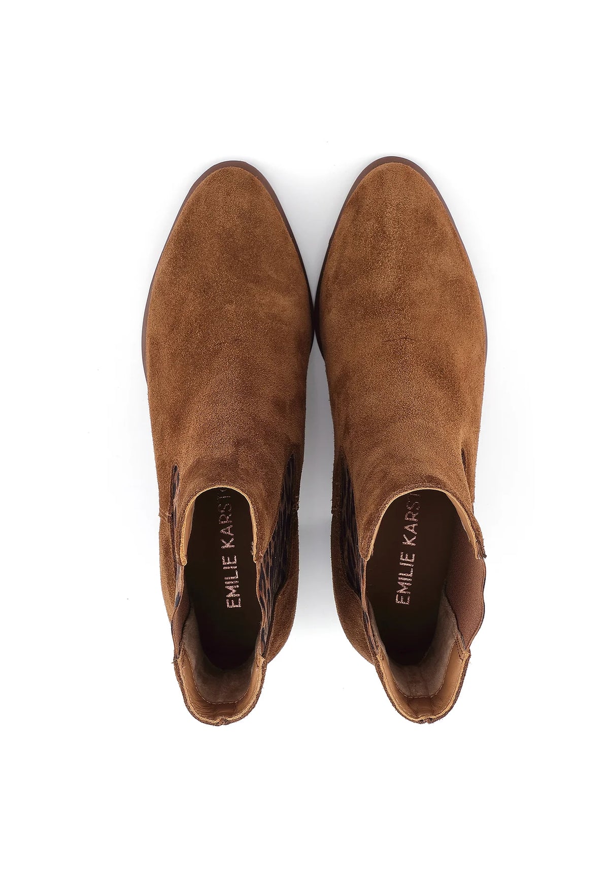 Bottines à talon Joy Camel et léopard Emilie Karston