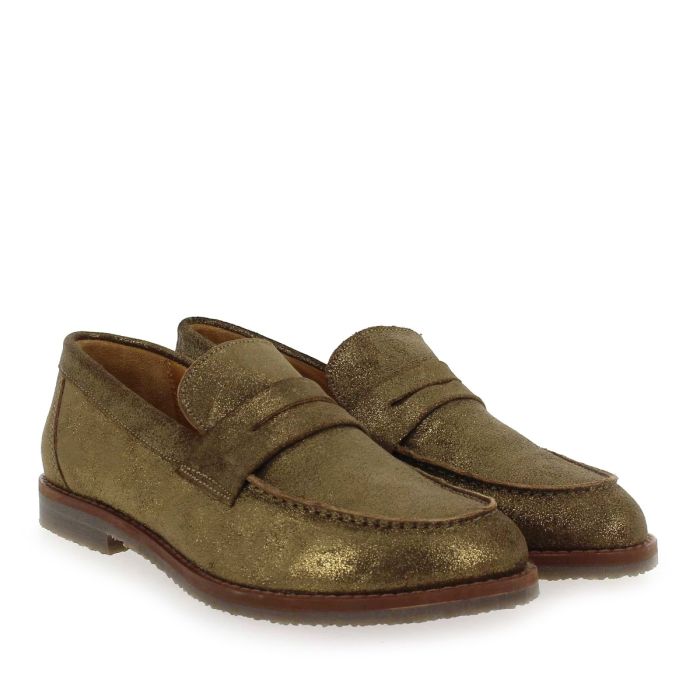 Mocassins Aliwell Pariz Velours Irisé Perlite