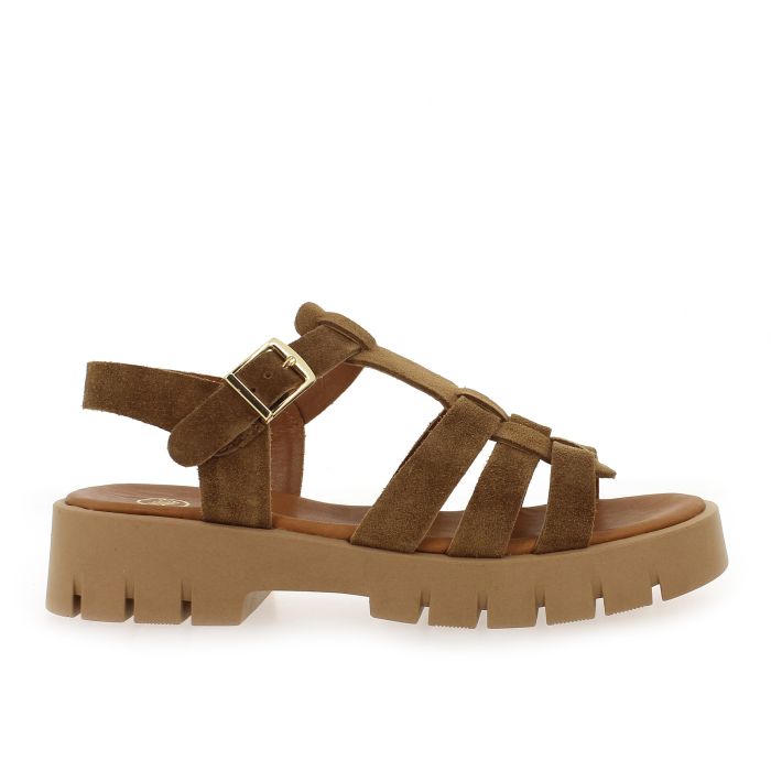 SANDALES VADIA VELOURS CAMEL SMS