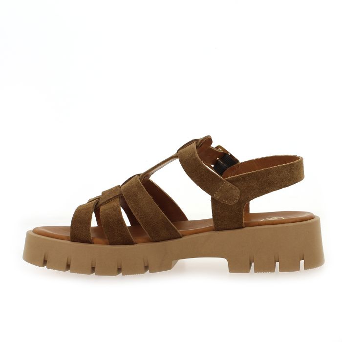 SANDALES VADIA VELOURS CAMEL SMS