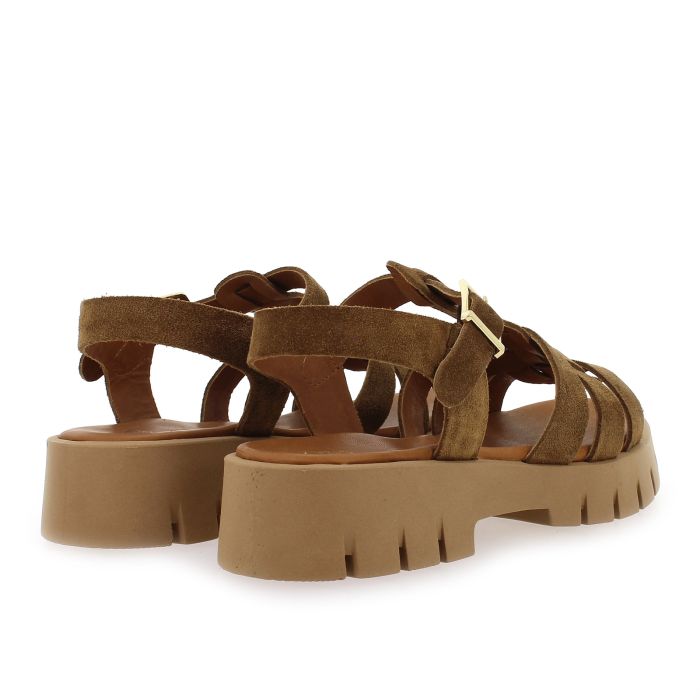SANDALES VADIA VELOURS CAMEL SMS