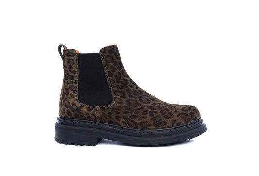 Bottines Laki Velours Leo Kaki Aliwell
