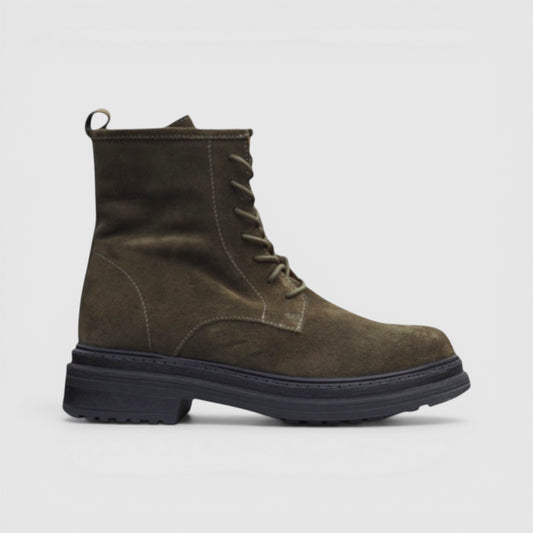 Bottines Lira Velours Kaki Aliwell
