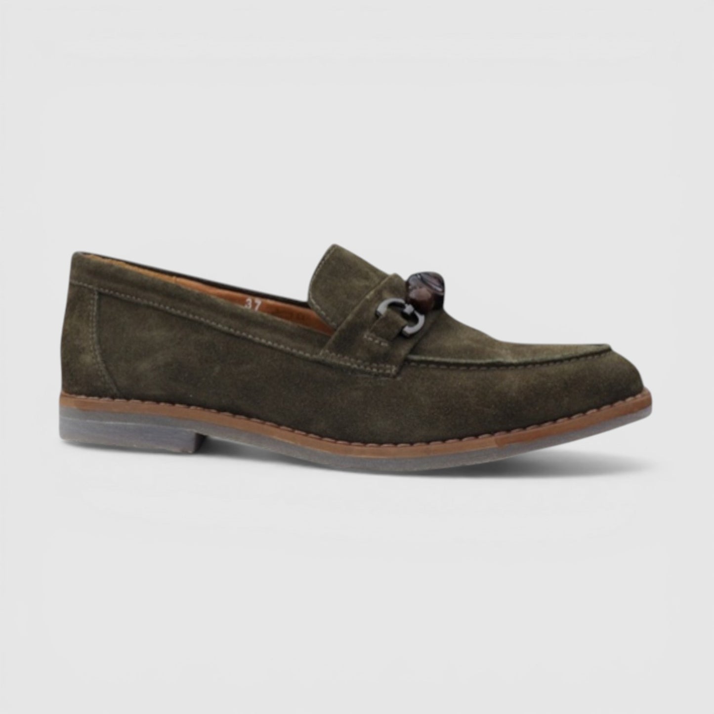 Mocassins Bogga velours Kaki Aliwell