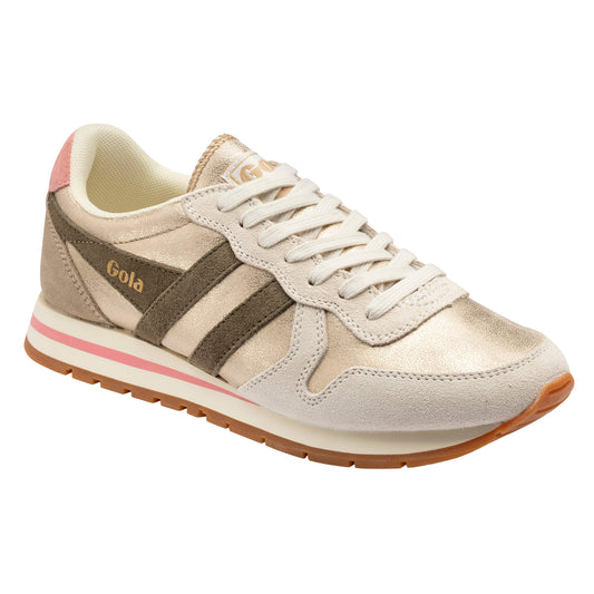 GOLA BASKET DAYTONA BLAZE Gold/Kaki/coral pink