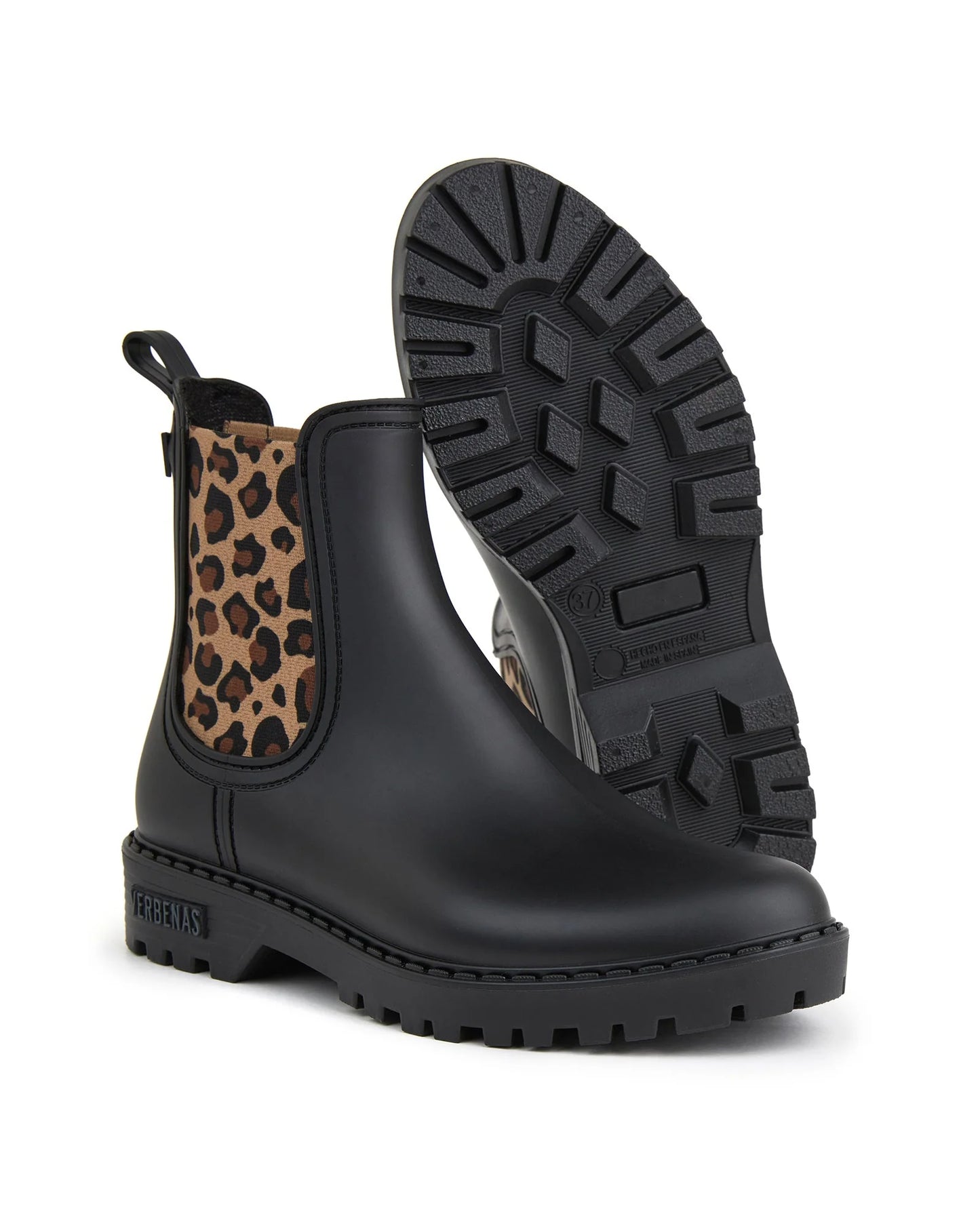 Bottines de pluie Gaudi Mate Leo et noir Verbenas