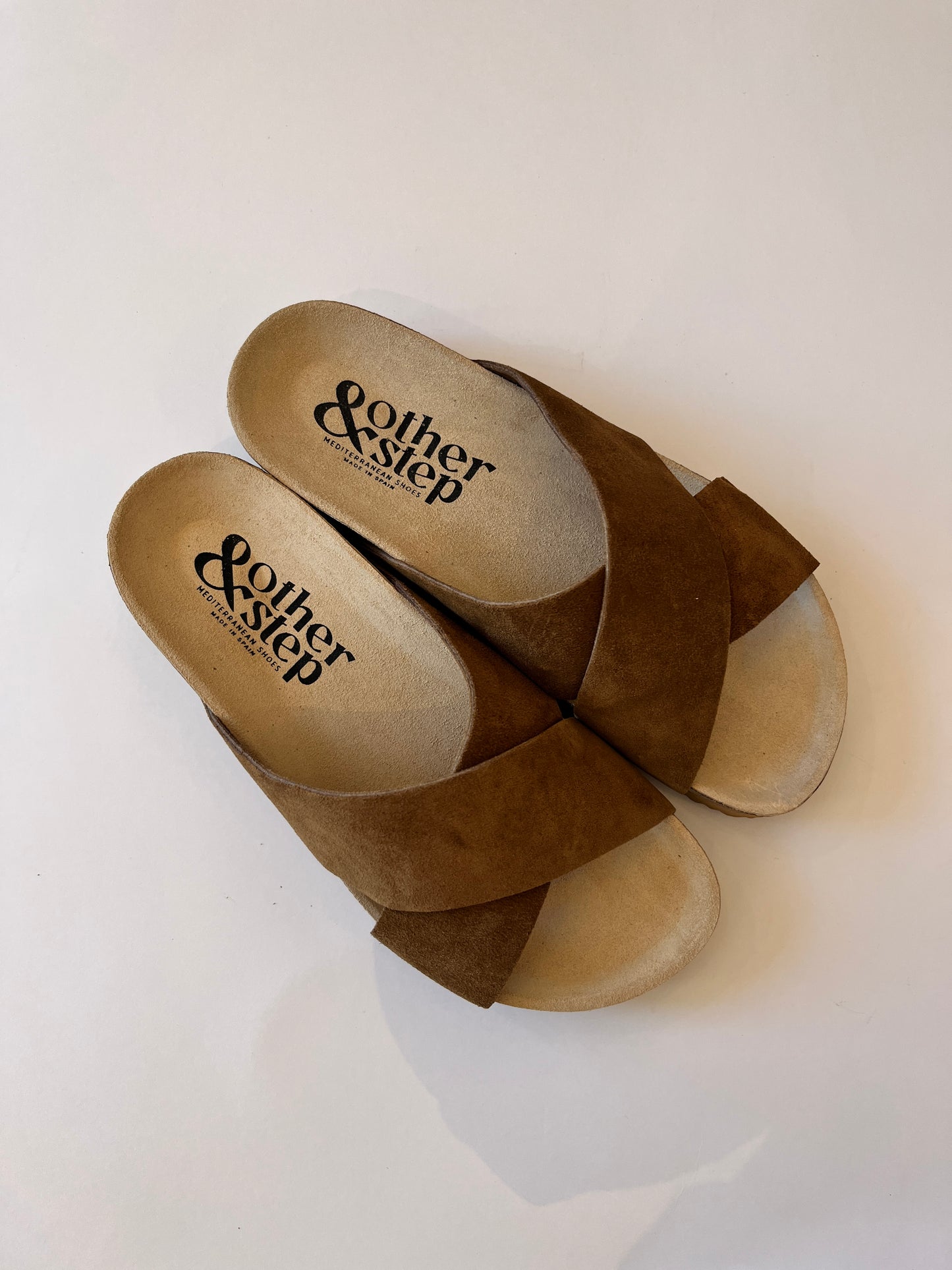 Sandales croisées Sam2504 cuir Roble Camel AndOtherStep