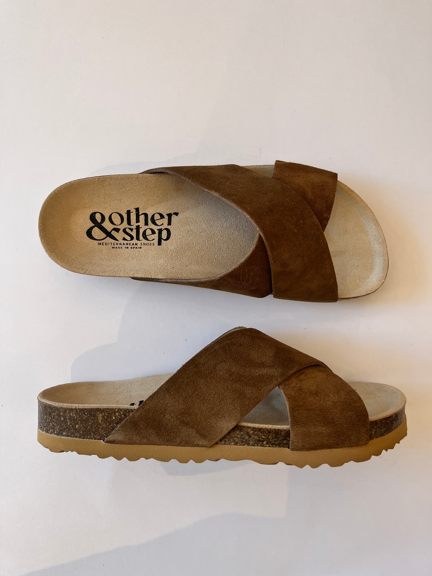 Sandales croisées Sam2504 cuir Roble Camel AndOtherStep