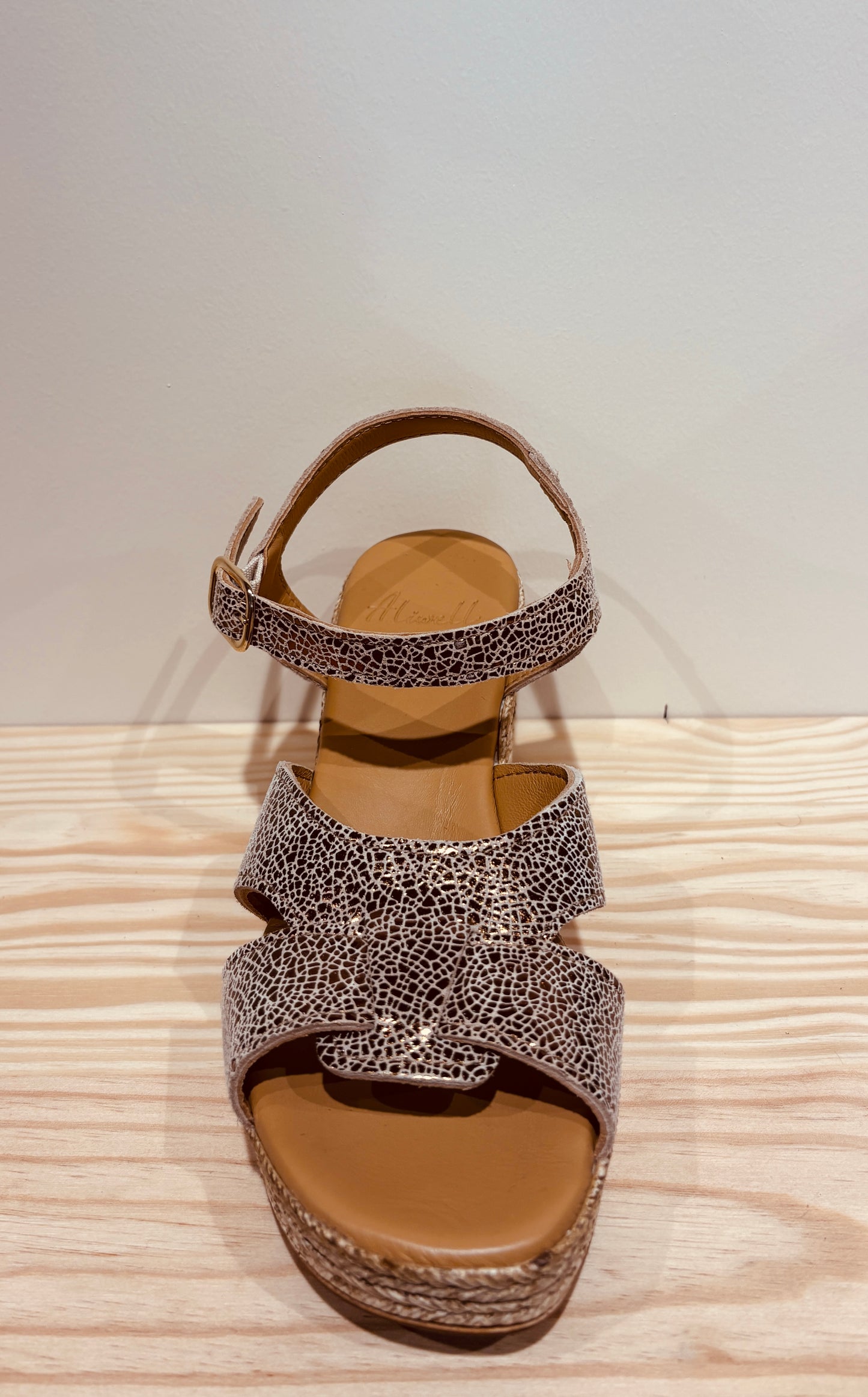 Sandales Zalia cuir craquelé bronze ALIWELL