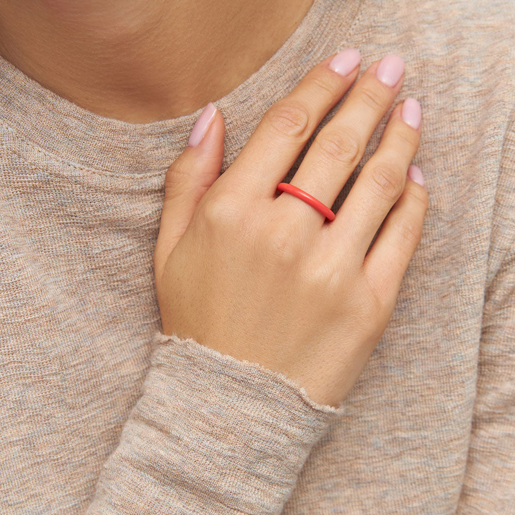 BAGUE 'COLOR' LIPSTICK RED | LULU COPENHAGEN