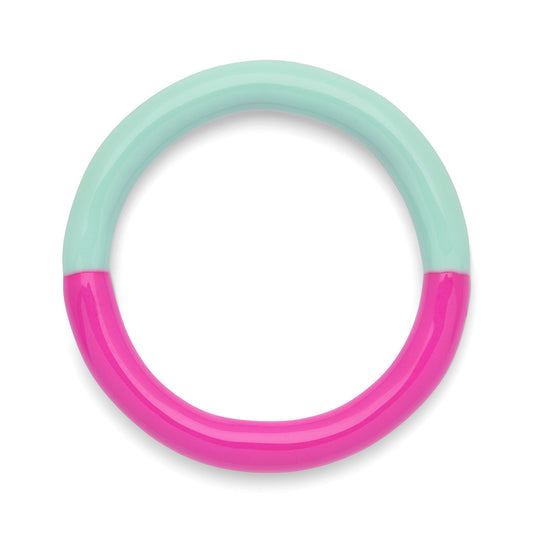 BAGUE 'DOUBLE COLOR' ELECTRIC FUCHSIA PINK/MINT | LULU COPENHAGEN