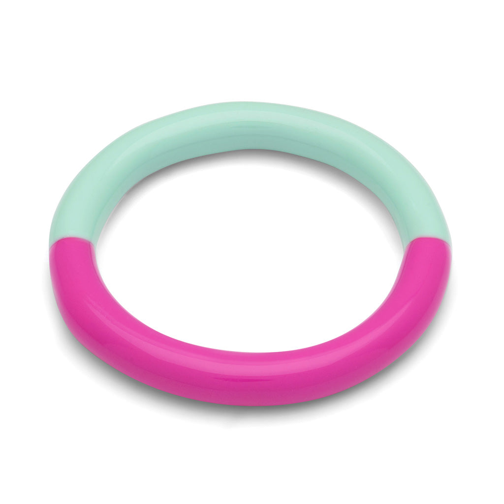 BAGUE 'DOUBLE COLOR' ELECTRIC FUCHSIA PINK/MINT | LULU COPENHAGEN