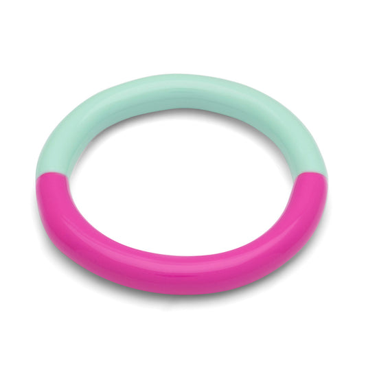 BAGUE 'DOUBLE COLOR' ELECTRIC FUCHSIA PINK/MINT | LULU COPENHAGEN