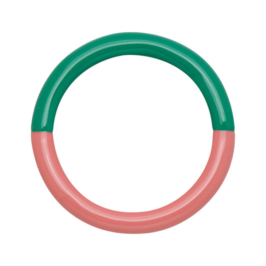 BAGUE 'DOUBLE COLOR' LIGHT GREEN/ BURNT CORAL | LULU COPENHAGEN