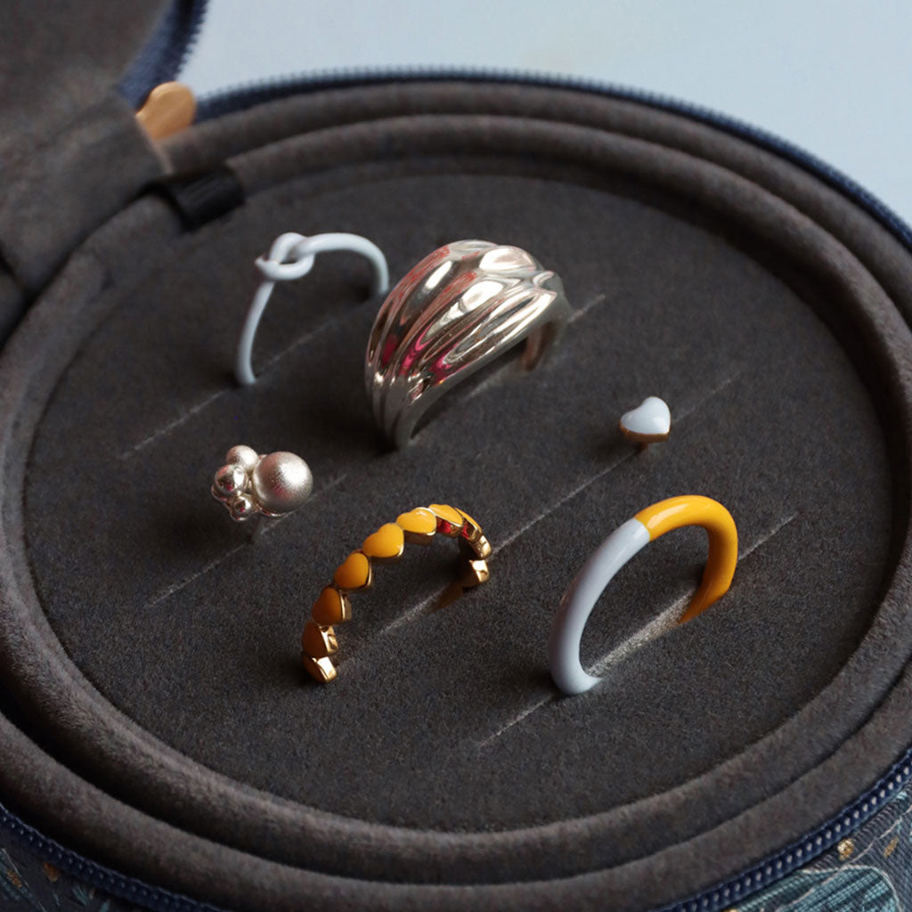 BAGUE 'DOUBLE COLOR' SKYRIDE BLUE/ SUNFLOWER | LULU COPENHAGEN