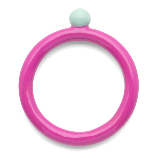 BAGUE 'COLOR RING TOP' ELECTRIC FUCHSIA PINK/MINT | LULU COPENHAGEN