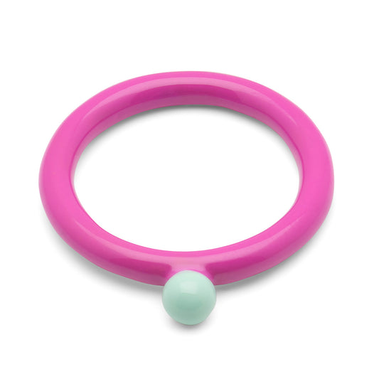 BAGUE 'COLOR RING TOP' ELECTRIC FUCHSIA PINK/MINT | LULU COPENHAGEN