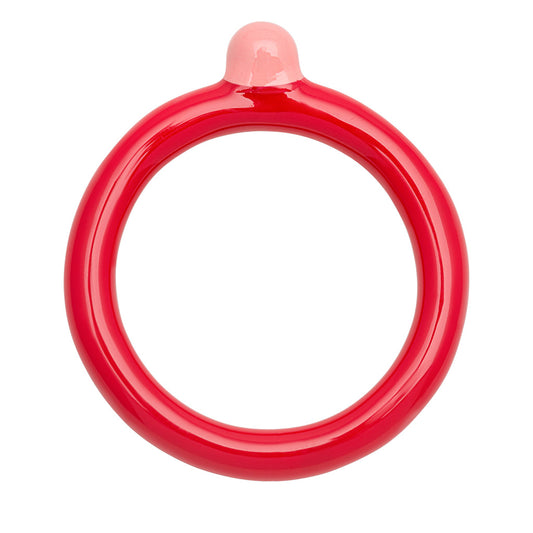 BAGUE 'COLOR RING TOP' HOT CORAL/BURNT CORAL | LULU COPENHAGEN
