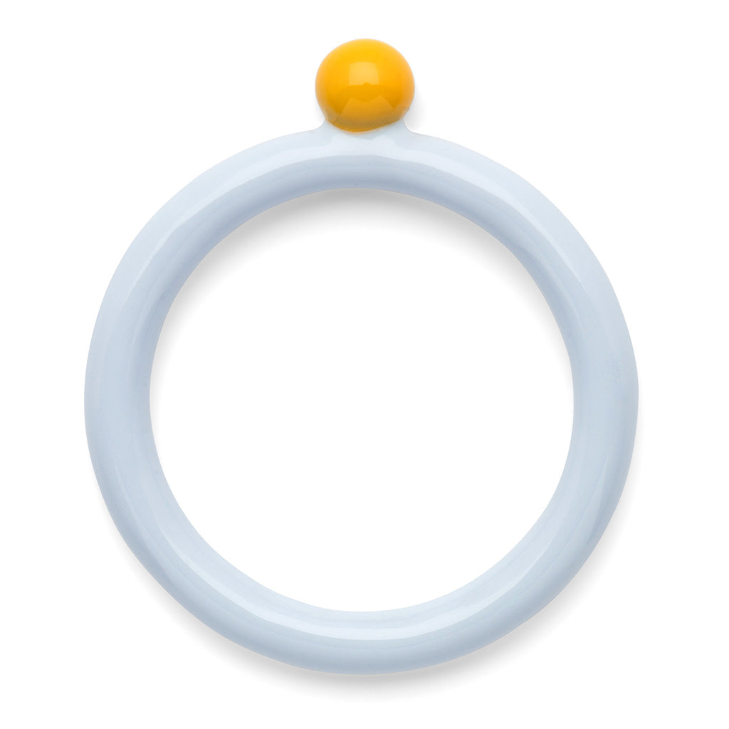 BAGUE 'COLOR RING TOP' SKYRIDE BLUE/SUNFLOWER | LULU COPENHAGEN