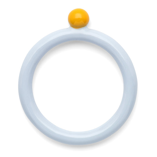 BAGUE 'COLOR RING TOP' SKYRIDE BLUE/SUNFLOWER | LULU COPENHAGEN