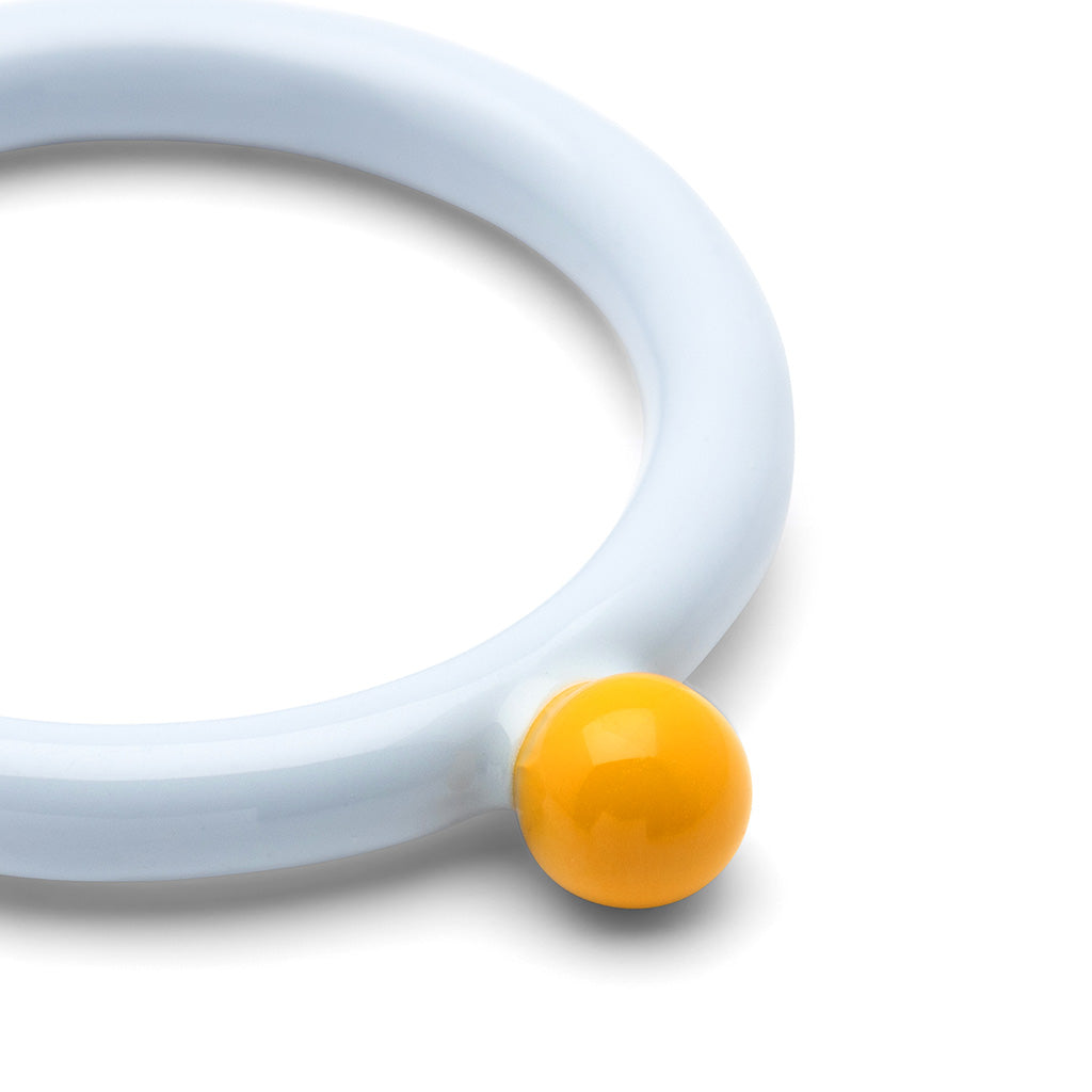 BAGUE 'COLOR RING TOP' SKYRIDE BLUE/SUNFLOWER | LULU COPENHAGEN