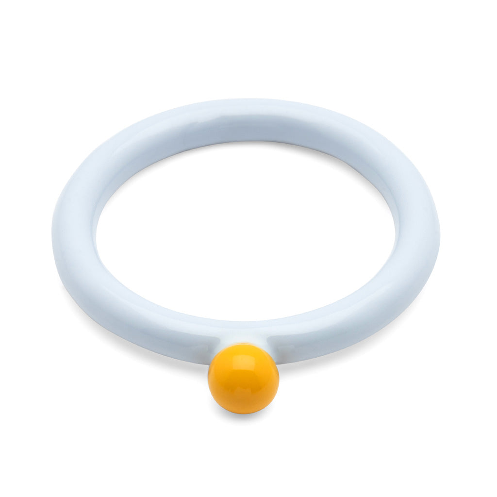 BAGUE 'COLOR RING TOP' SKYRIDE BLUE/SUNFLOWER | LULU COPENHAGEN