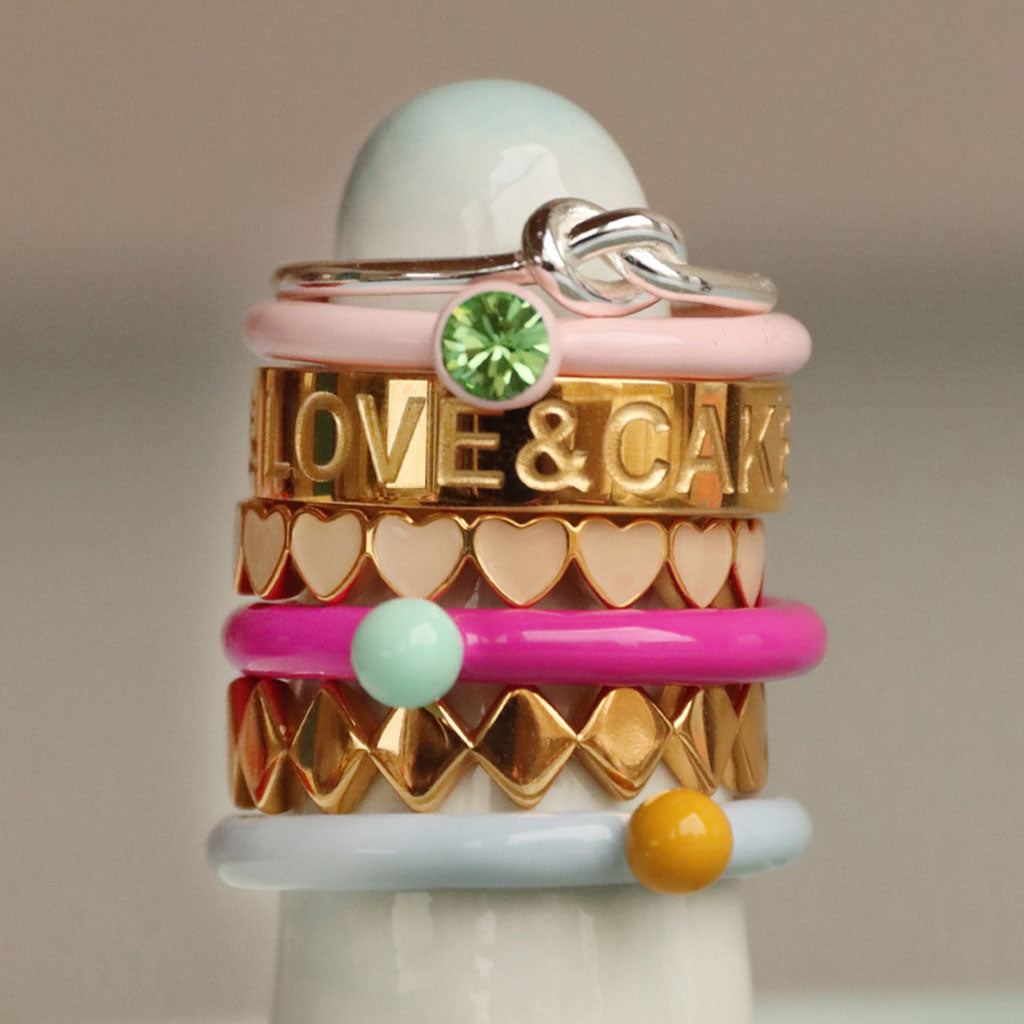 BAGUE 'COLOR CRYSTAL' SILK LIGHT PINK | LULU COPENHAGEN