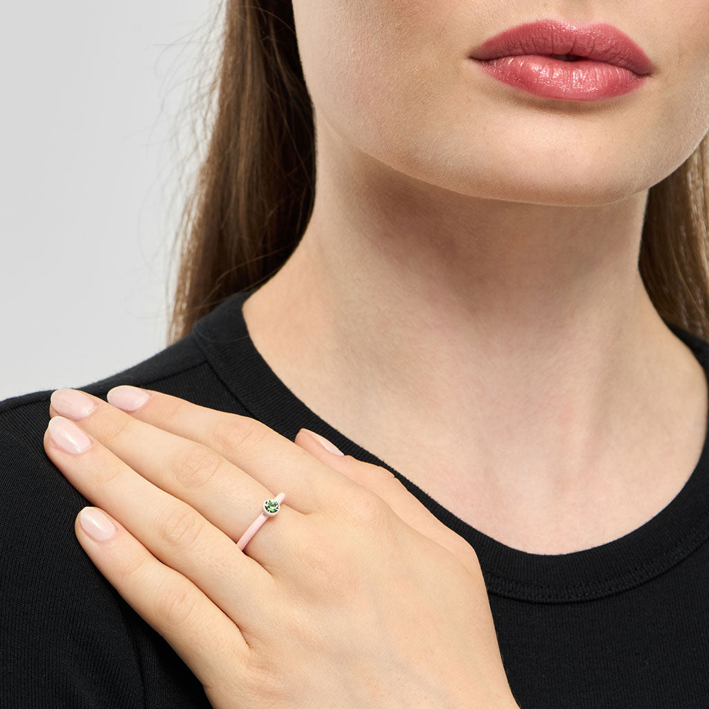 BAGUE 'COLOR CRYSTAL' SILK LIGHT PINK | LULU COPENHAGEN