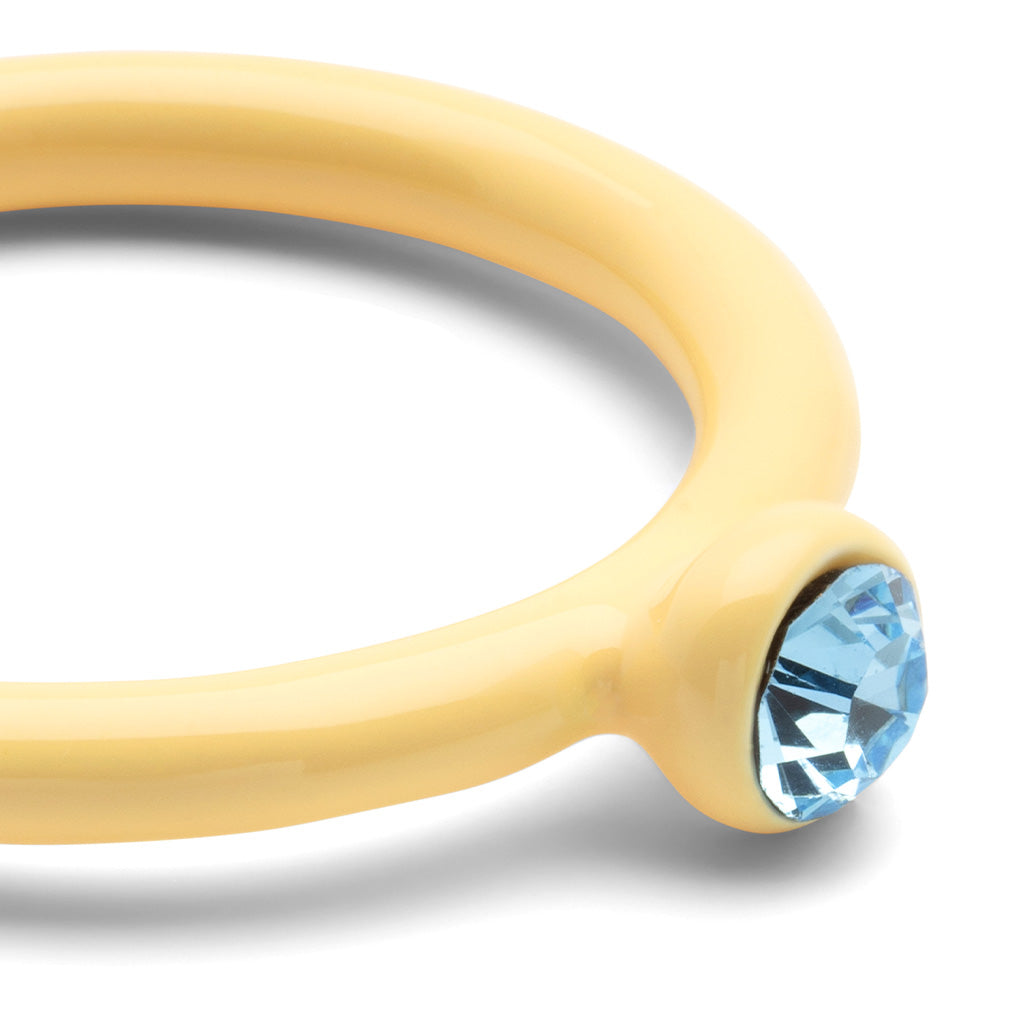 BAGUE 'COLOR CRYSTAL' SOFT YELLOW | LULU COPENHAGEN