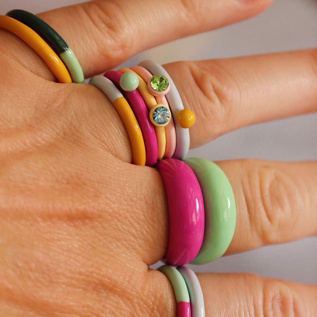 BAGUE 'COLOR CHUNKY' COCONUT MILK | LULU COPENHAGEN