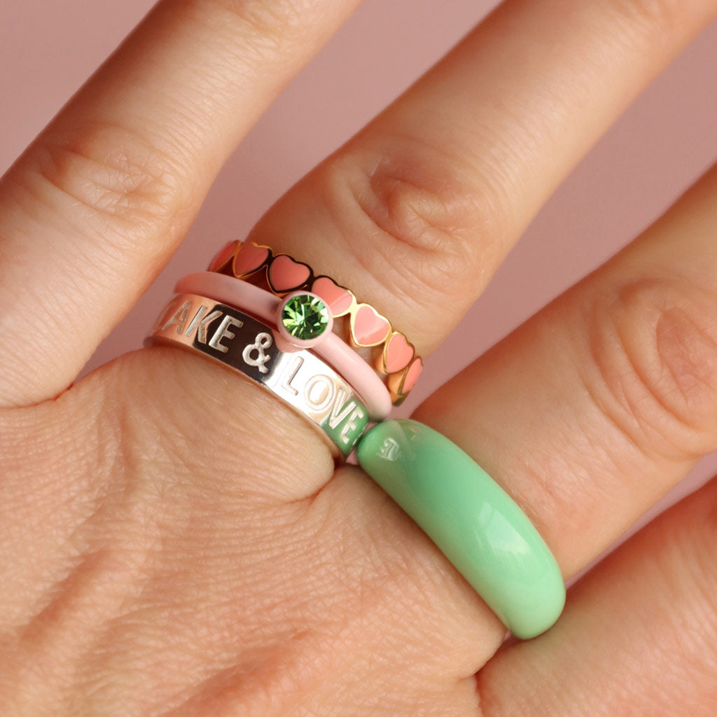 BAGUE 'COLOR CHUNKY' SEASALT GREEN | LULU COPENHAGEN