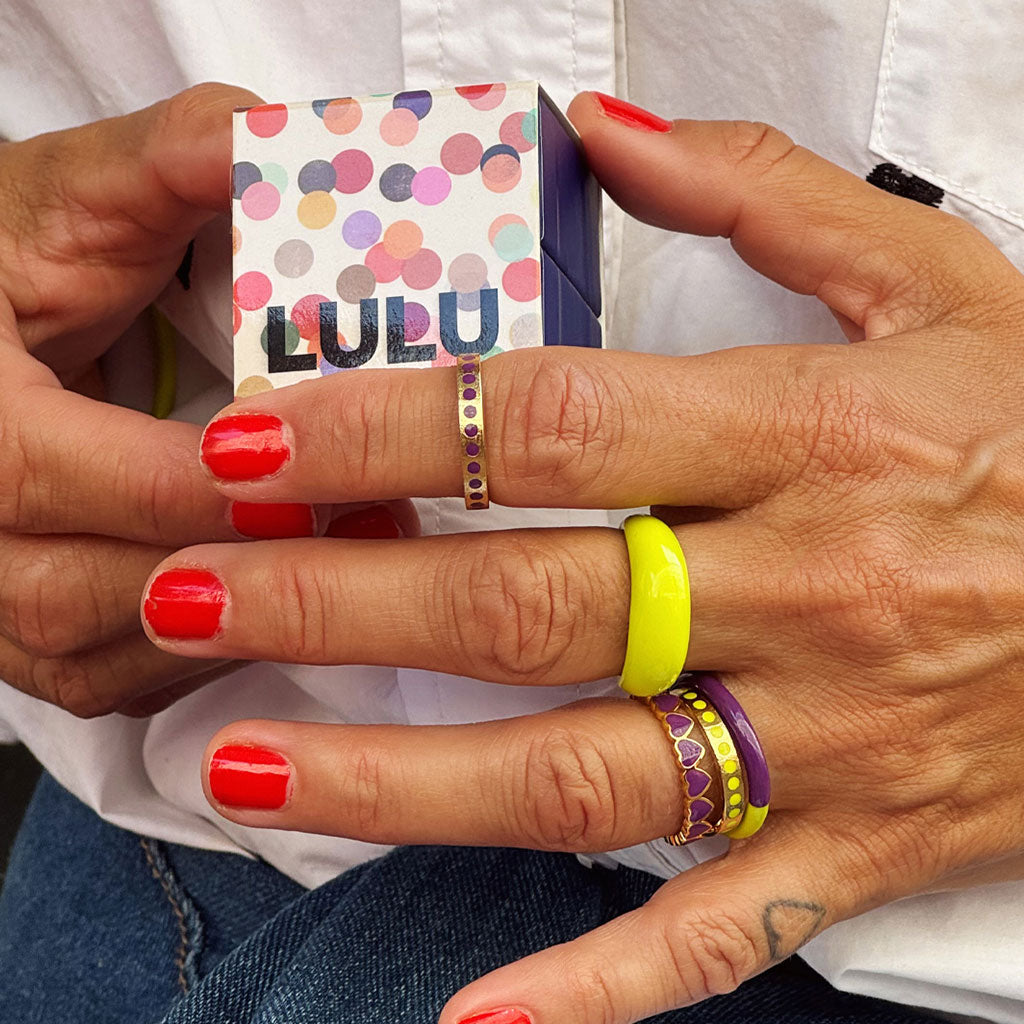 BAGUE 'COLOR CHUNKY' WILD LIME | LULU COPENHAGEN