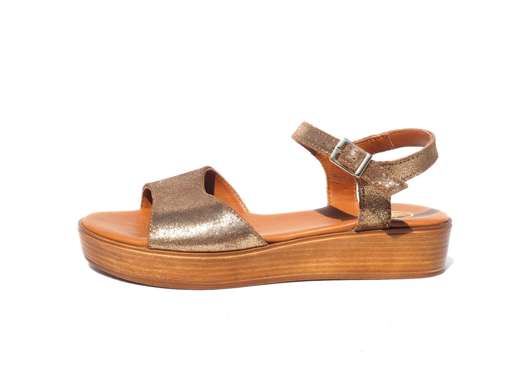 SANDALES COMPENSEES SELMA IRISE BRONZE SMS