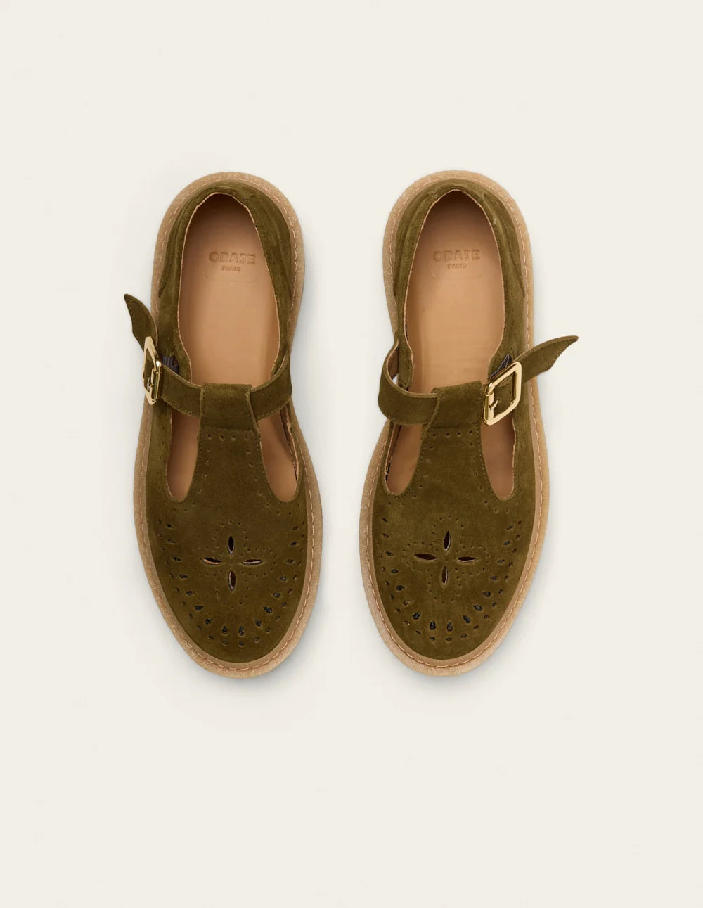 Derbies Baia Suède Kaki Odaje