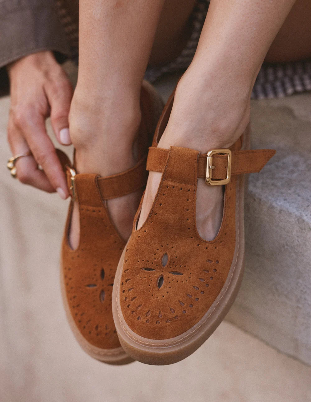 Derbies Baia Suède Ambre Odaje