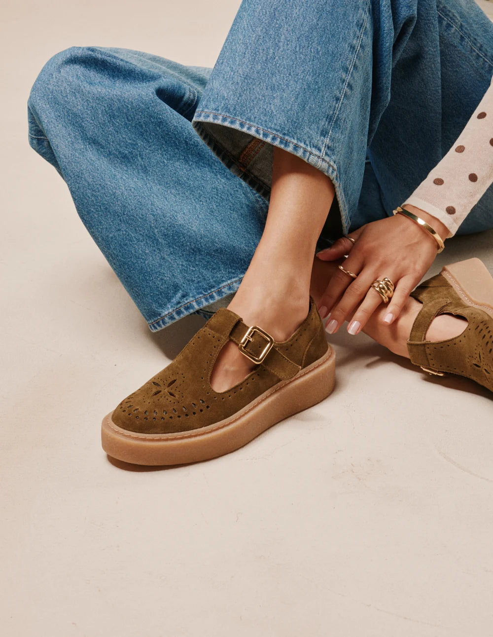 Derbies Baia Suède Kaki Odaje